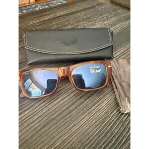 NWOT Persol Terra Di Siena 3268-S Brown & Blue Sunglasses